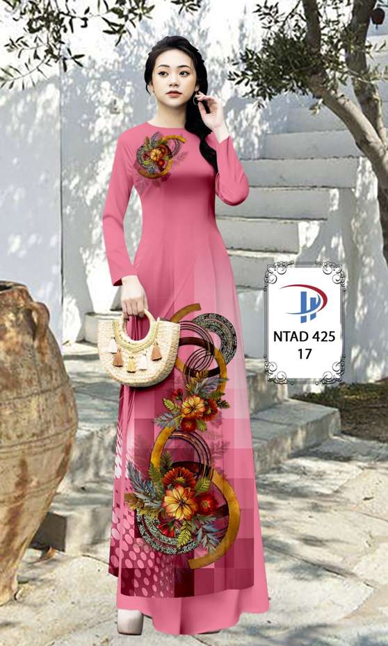 Vải Áo Dài Hoa In 3D AD NTAD425 71